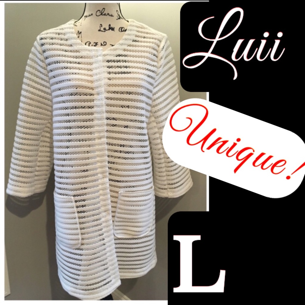 Sz L Luii Open Knit Long Cardigan / jacket